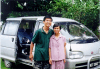 My brother with mom